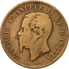 Moneta, Italia, Vittorio Emanuele II, 5 Centesimi, 1862, Naples, BB, Rame