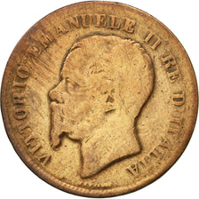 Coin, Italy, Vittorio Emanuele II, 5 Centesimi, 1861, Naples, VF(20-25), Copper
