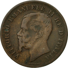 Moneda, Italia, Vittorio Emanuele II, 5 Centesimi, 1861, Naples, BC, Cobre