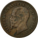 Monnaie, Italie, Vittorio Emanuele II, 5 Centesimi, 1861, Naples, B+, Cuivre