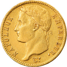 Moeda, França, Napoléon I, 20 Francs, 1810, Paris, EF(40-45), Dourado
