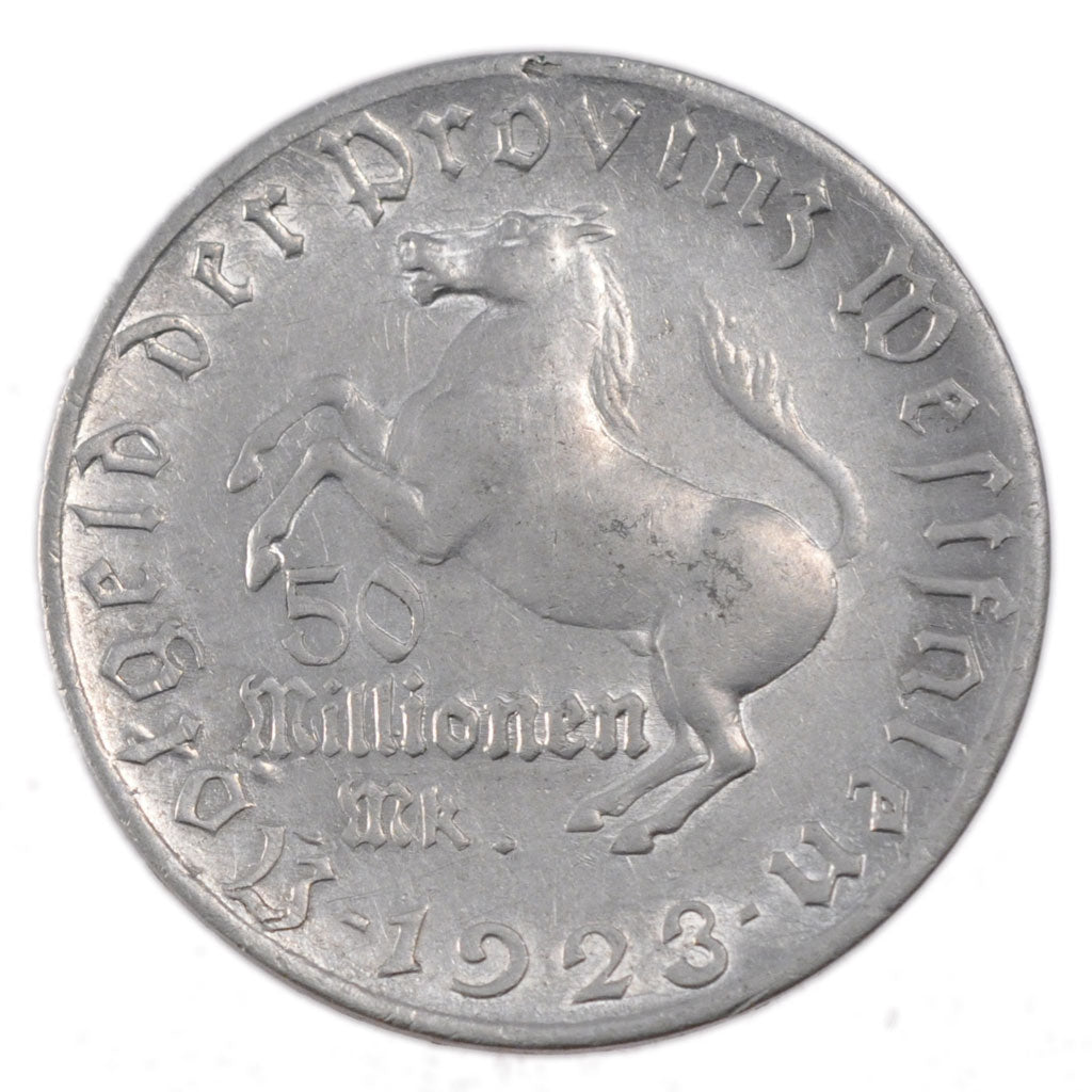 Germany, 50 Millions Mark, 1923, AU(50-53), Aluminium, 5.50
