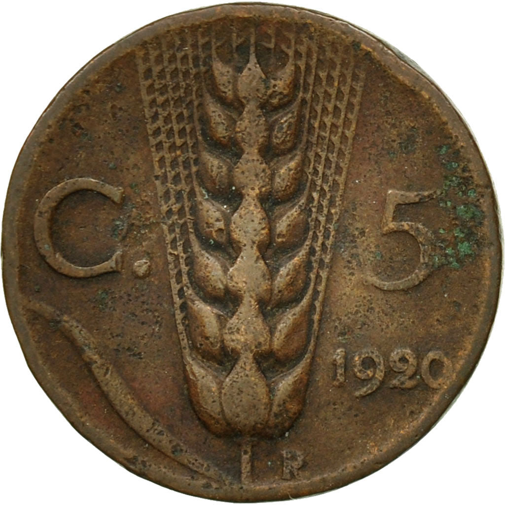 Moneta, Italia, Vittorio Emanuele III, 5 Centesimi, 1920, Rome, MB, Bronzo