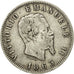 Coin, Italy, Vittorio Emanuele II, Lira, 1863, Milan, EF(40-45), Silver, KM:5a.1