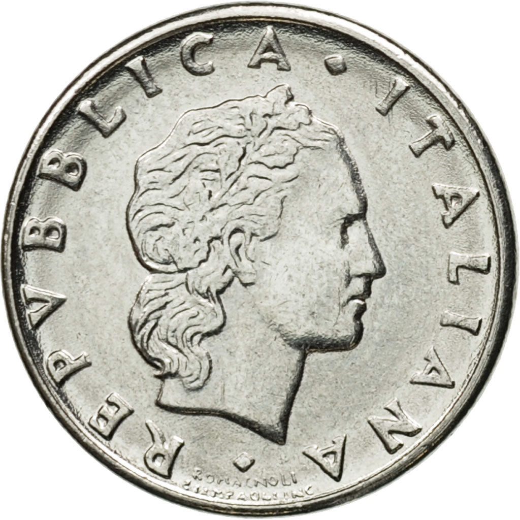 Münze, Italien, 50 Lire, 1995, Rome, VZ, Stainless Steel, KM:95.2