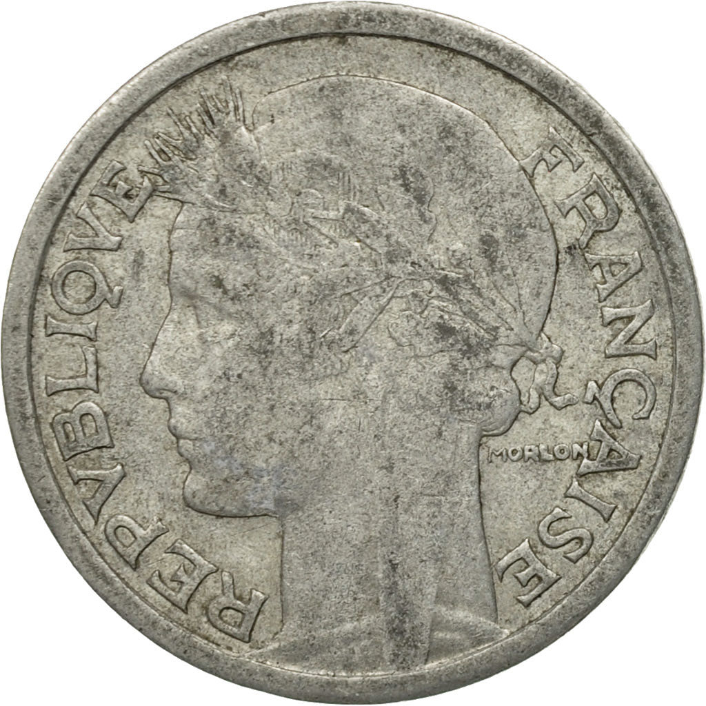 Moneta, Francja, Morlon, Franc, 1946, Beaumont - Le Roger, VF(20-25), Aluminium