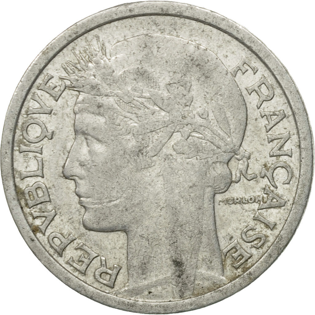 Moneta, Francja, Morlon, Franc, 1946, Beaumont - Le Roger, VF(30-35), Aluminium