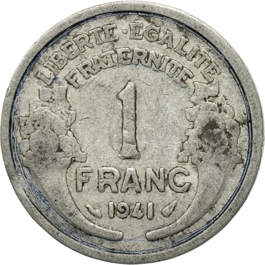 Moneta, Francja, Morlon, Franc, 1941, Paris, VF(20-25), Aluminium, KM:885a.1