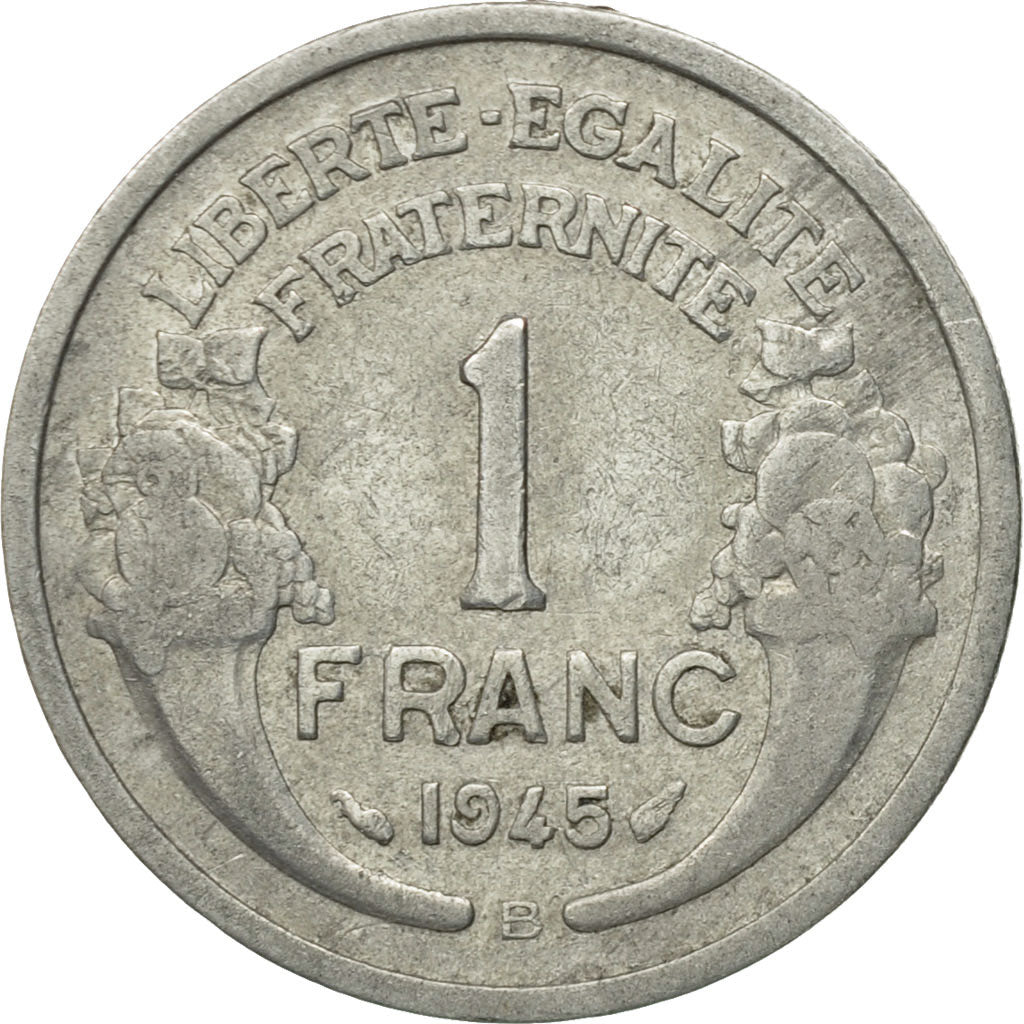Münze, Frankreich, Morlon, Franc, 1945, Beaumont - Le Roger, S+, Aluminium