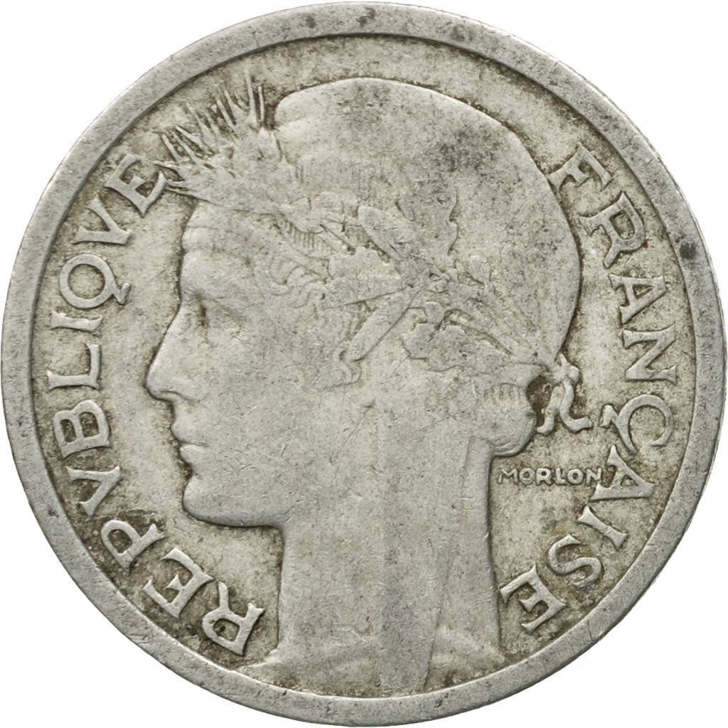 Moneta, Francia, Morlon, Franc, 1945, Castelsarrasin, MB+, Alluminio, KM:885a.3
