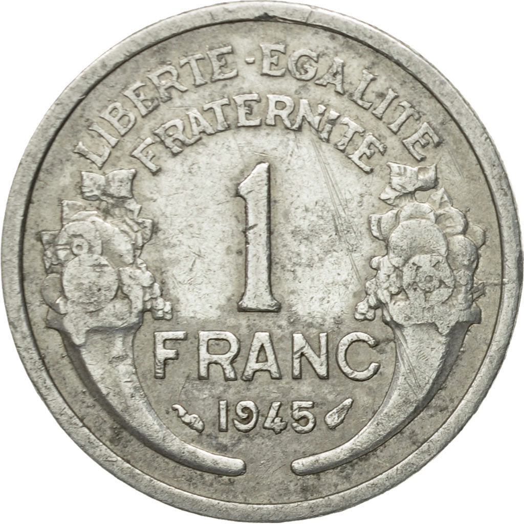 Munten, Frankrijk, Morlon, Franc, 1945, Paris, FR+, Aluminium, KM:885a.1