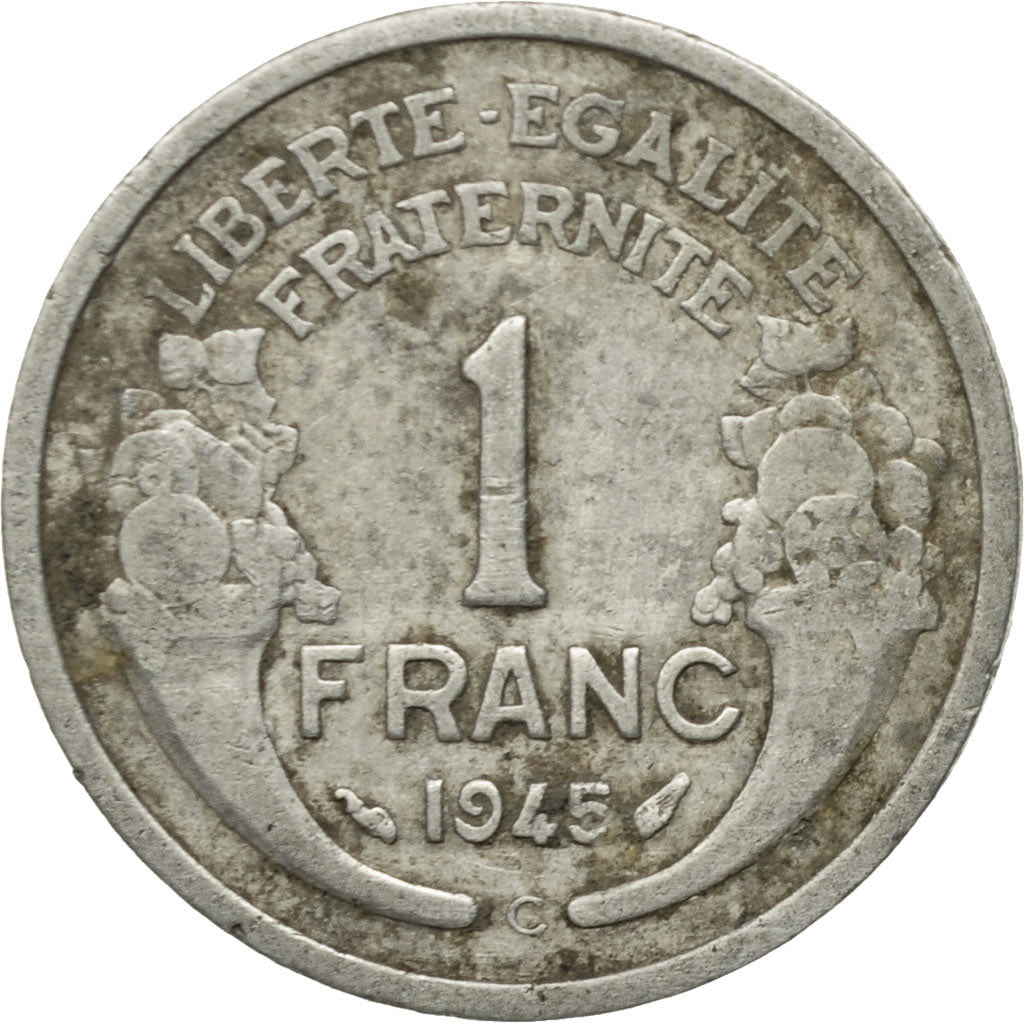 Munten, Frankrijk, Morlon, Franc, 1945, Castelsarrasin, FR, Aluminium