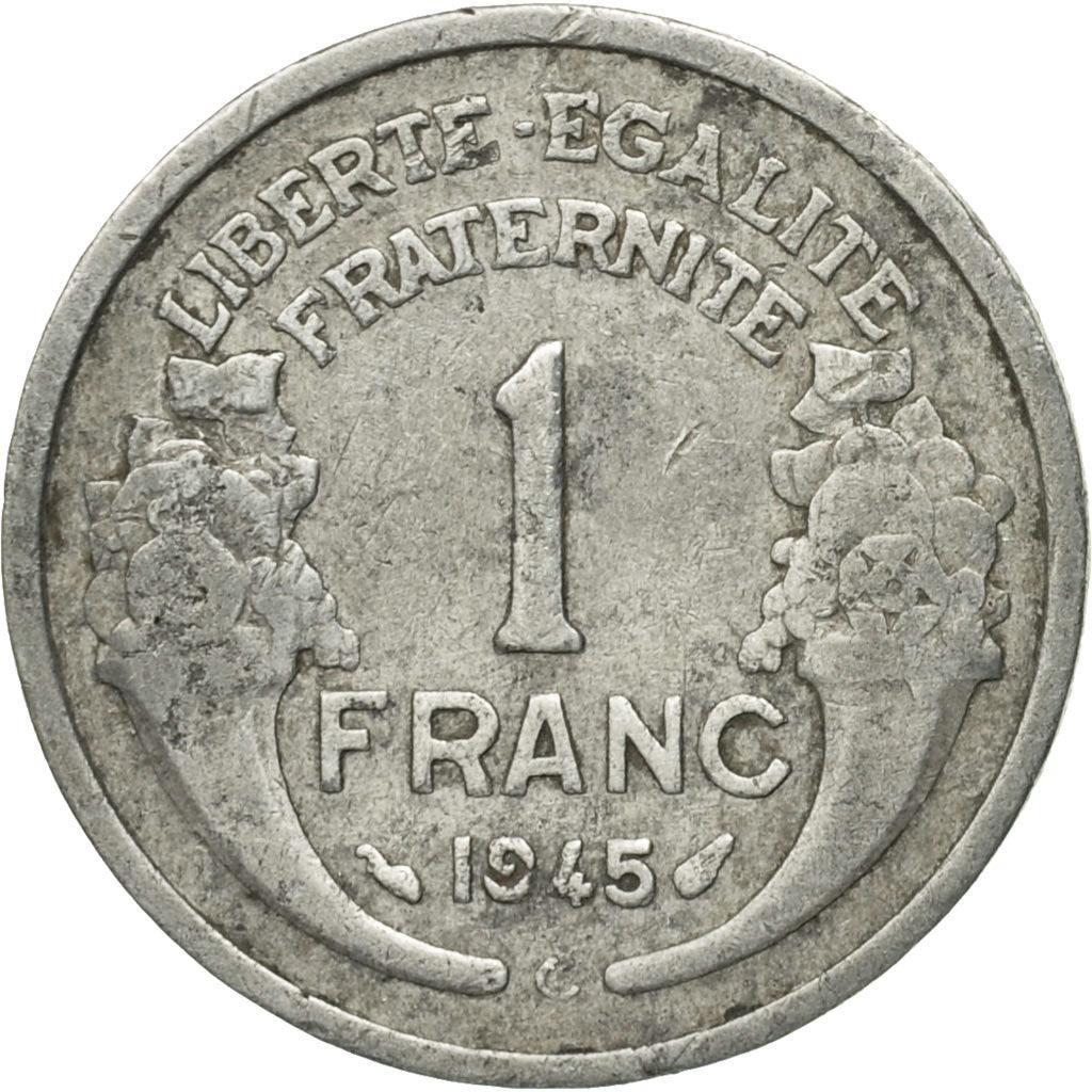 Munten, Frankrijk, Morlon, Franc, 1945, Castelsarrasin, FR, Aluminium