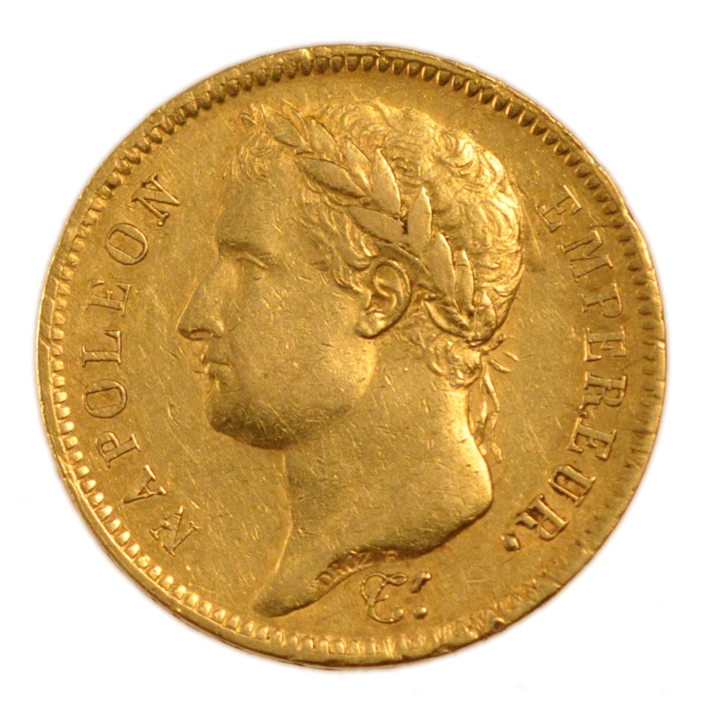 Napoléon Empereur, 40 Francs or, Tête laurée