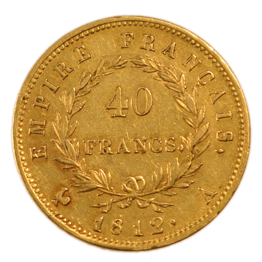 Napoléon Empereur, 40 Francs or, Tête laurée