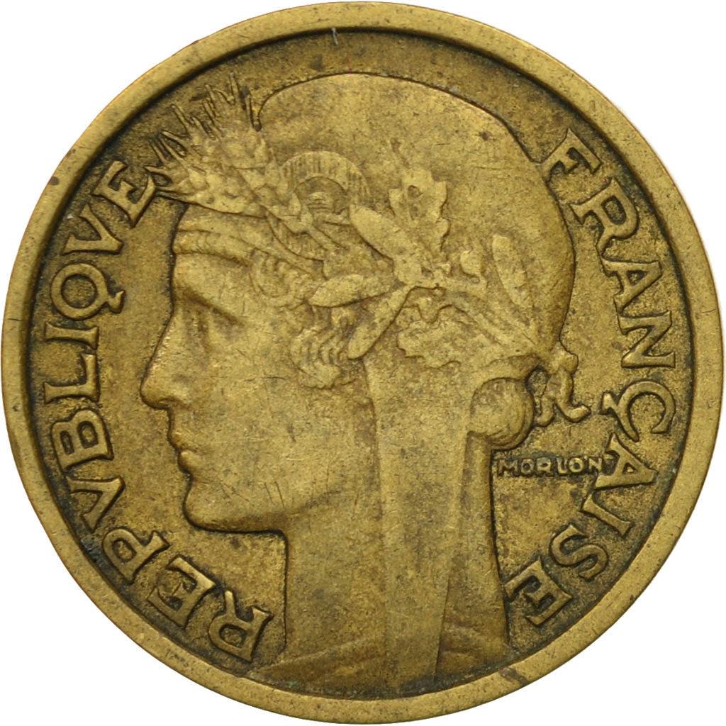Munten, Frankrijk, Morlon, Franc, 1933, Paris, FR, Aluminum-Bronze, KM:885