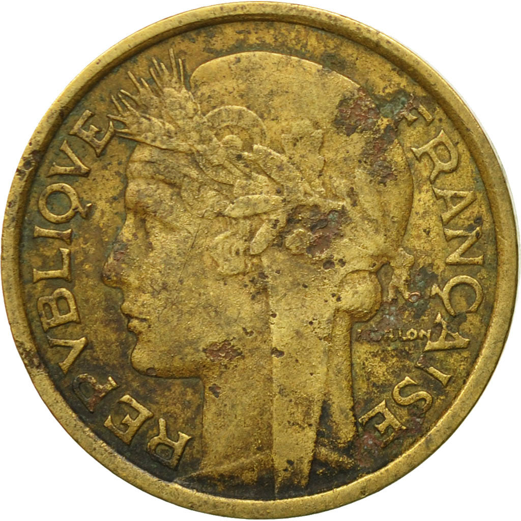 Munten, Frankrijk, Morlon, Franc, 1931, Paris, ZG+, Aluminum-Bronze, KM:885