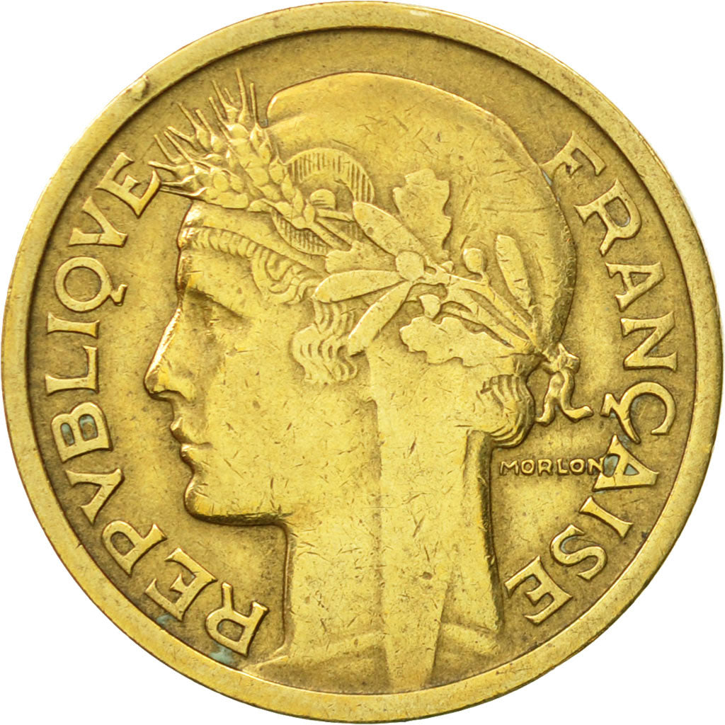 Munten, Frankrijk, Morlon, Franc, 1934, Paris, ZF, Aluminum-Bronze, KM:885