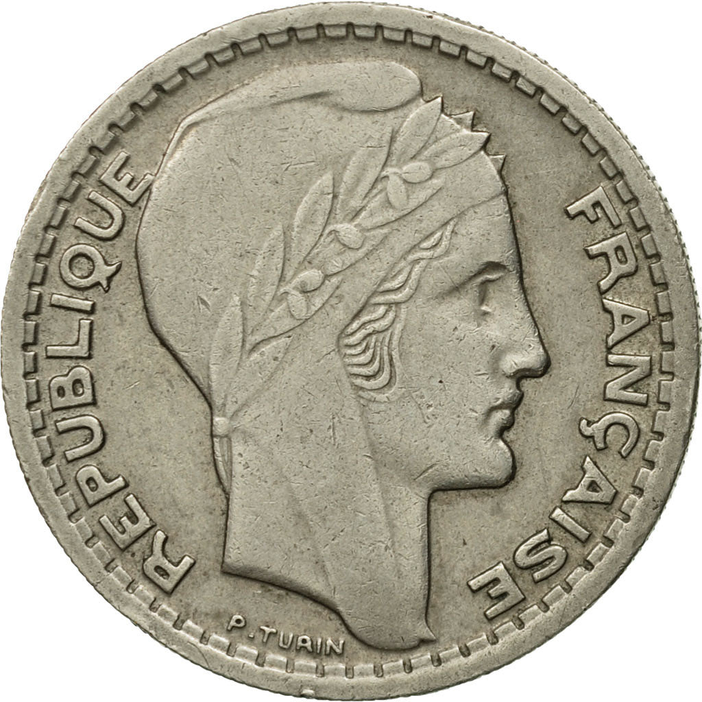 Munten, Frankrijk, Turin, 10 Francs, 1947, Beaumont - Le Roger, FR+