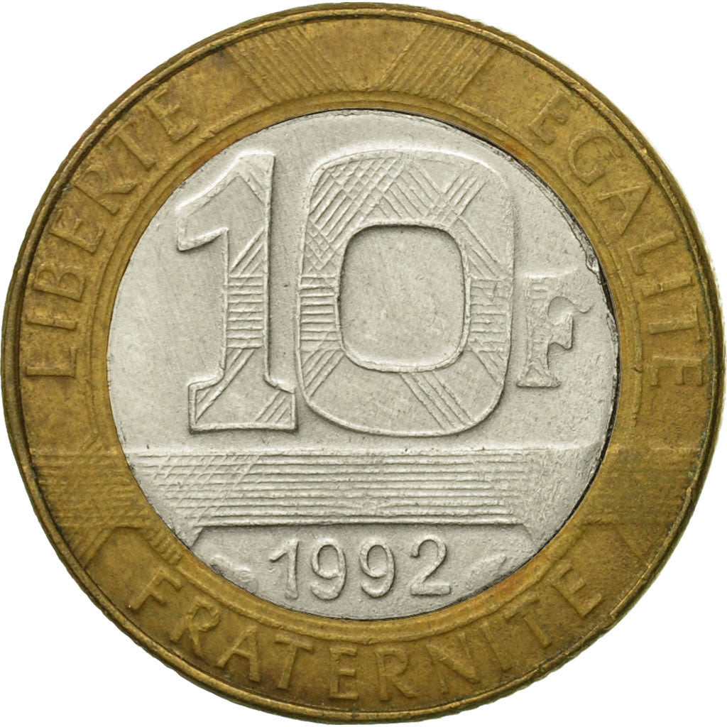 Munten, Frankrijk, Génie, 10 Francs, 1992, Paris, FAUX, FR+, Bi-Metallic