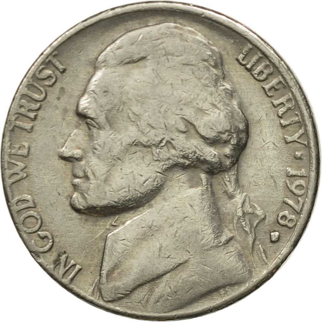 Moneda, Estados Unidos, Jefferson Nickel, 5 Cents, 1978, U.S. Mint, Denver, BC+