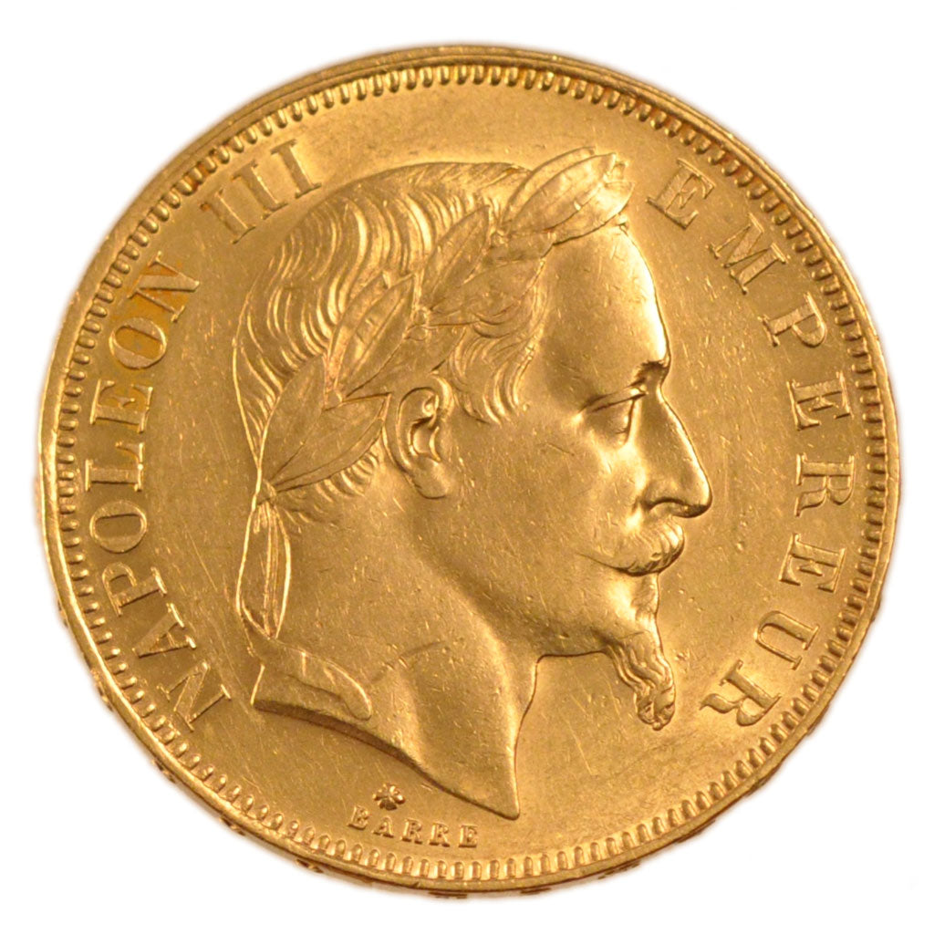 FRANCE, Napoléon III, 50 Francs, 1865, Paris, AU(55-58), Gold, Gadoury #1112, 1.