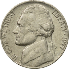 Moneda, Estados Unidos, Jefferson Nickel, 5 Cents, 1977, U.S. Mint