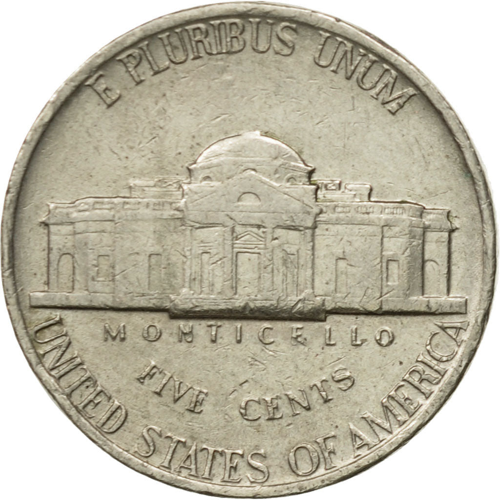 Moneda, Estados Unidos, Jefferson Nickel, 5 Cents, 1977, U.S. Mint