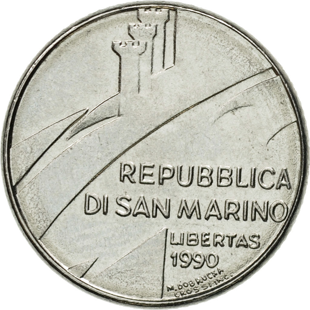Moneta, San Marino, 100 Lire, 1990, Rome, BB, Acciaio, KM:254