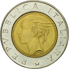 Münze, Italien, 500 Lire, 1993, Rome, SS, Bi-Metallic, KM:160