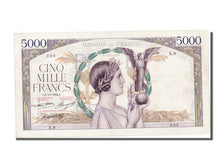 FRANCE, 5000 Francs, 1934, KM #82a, 1934-11-08, EF(40-45), Fayette #44.1