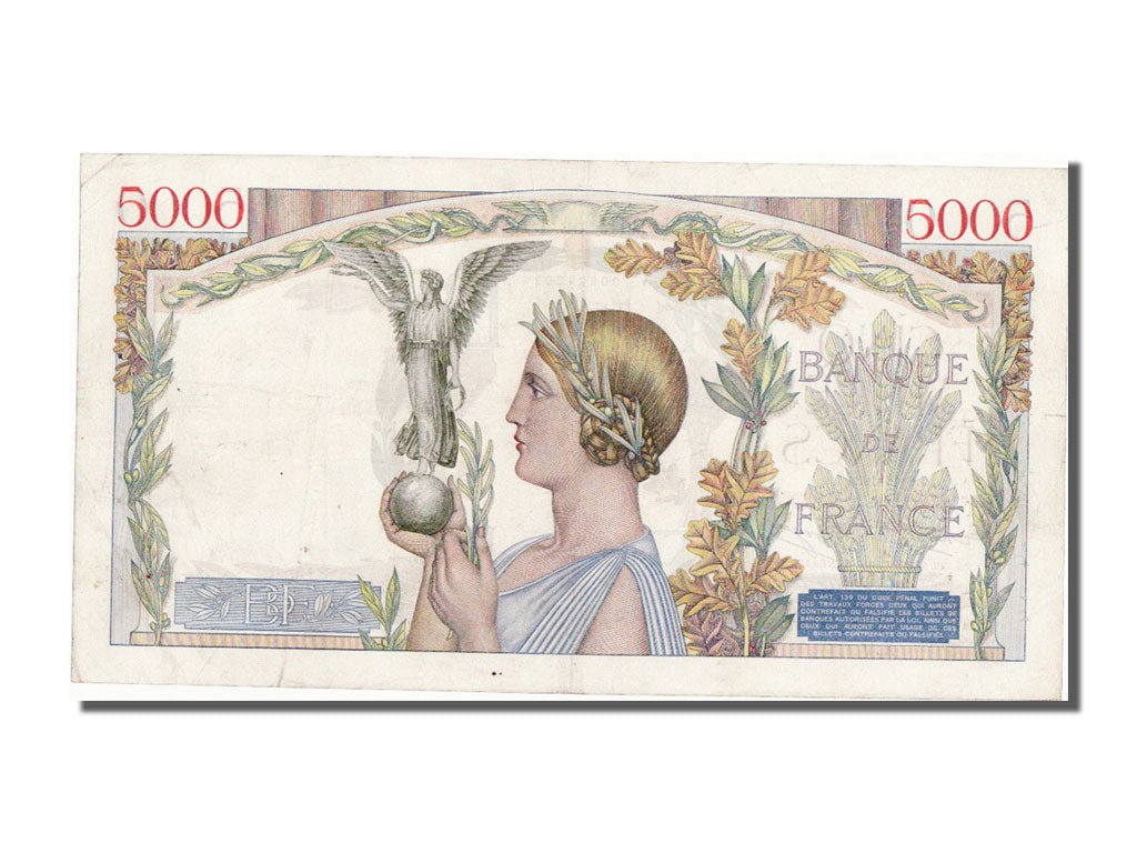 FRANCE, 5000 Francs, 1934, KM #82a, 1934-11-08, EF(40-45), Fayette #44.1