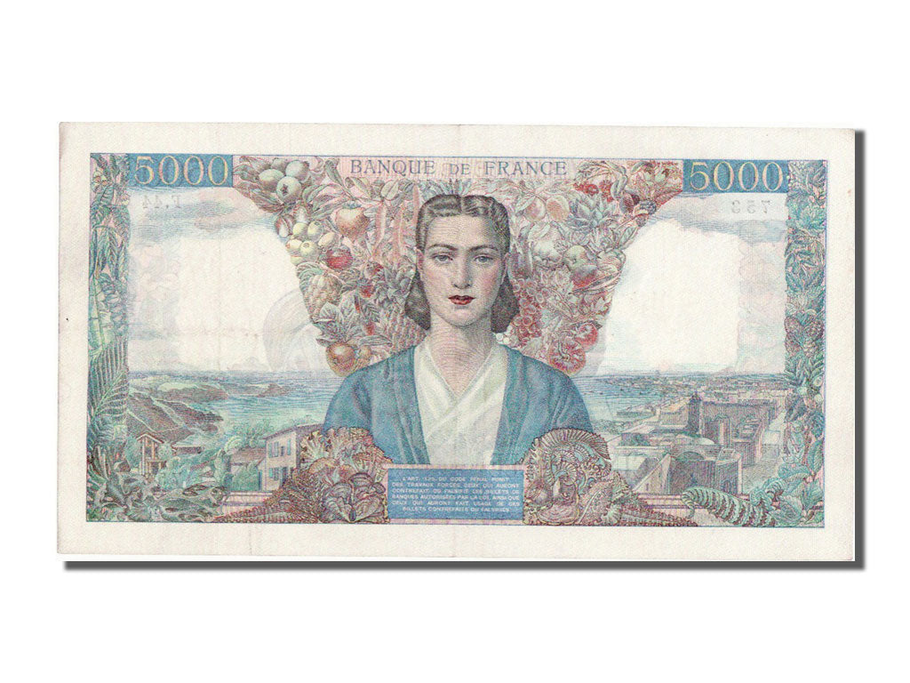 FRANCE, 5000 Francs, 1942, KM #103a, 1942-05-28, AU(50-53), Fayette #47.2