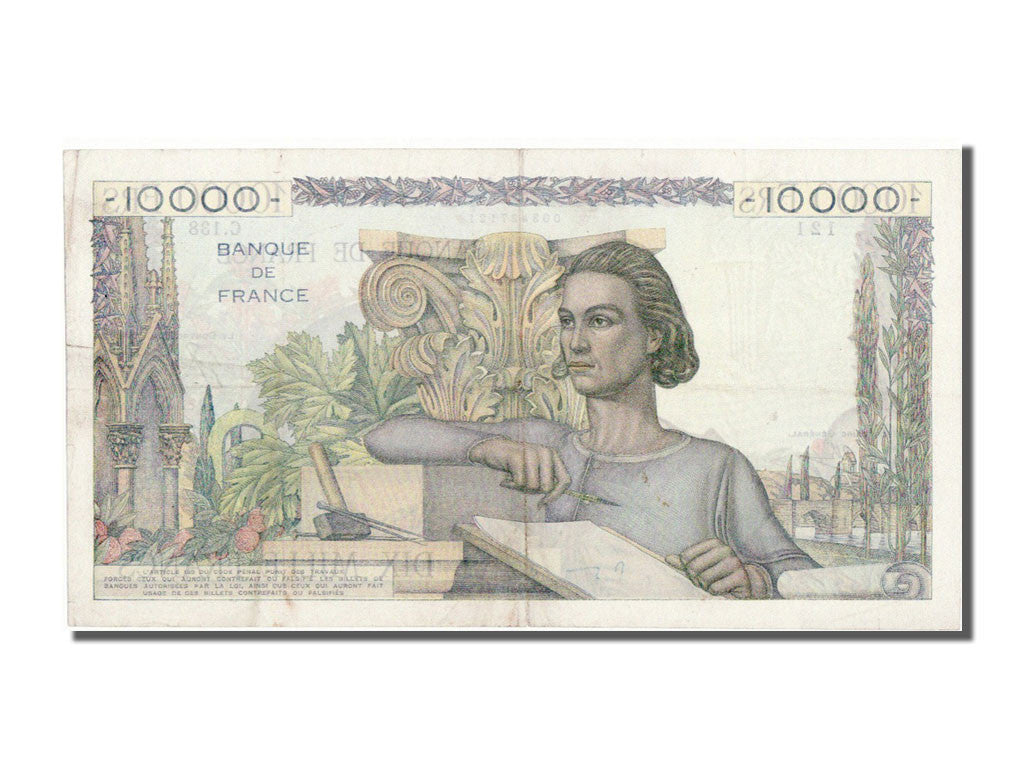 Banknote, France, 10,000 Francs, 10 000 F 1945-1956 ''Génie Français'', 1946