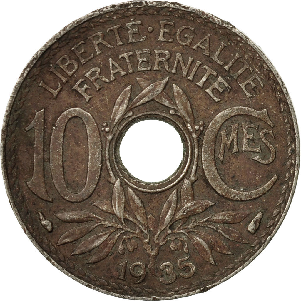 Coin, France, Lindauer, 10 Centimes, 1935, Paris, F(12-15), Copper-nickel