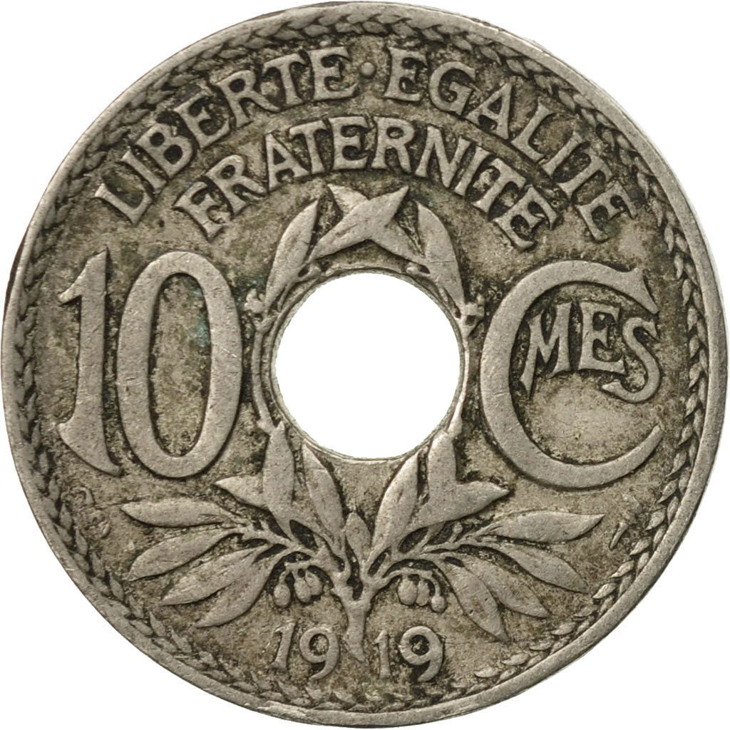 Coin, France, Lindauer, 10 Centimes, 1919, Paris, VF(20-25), Copper-nickel