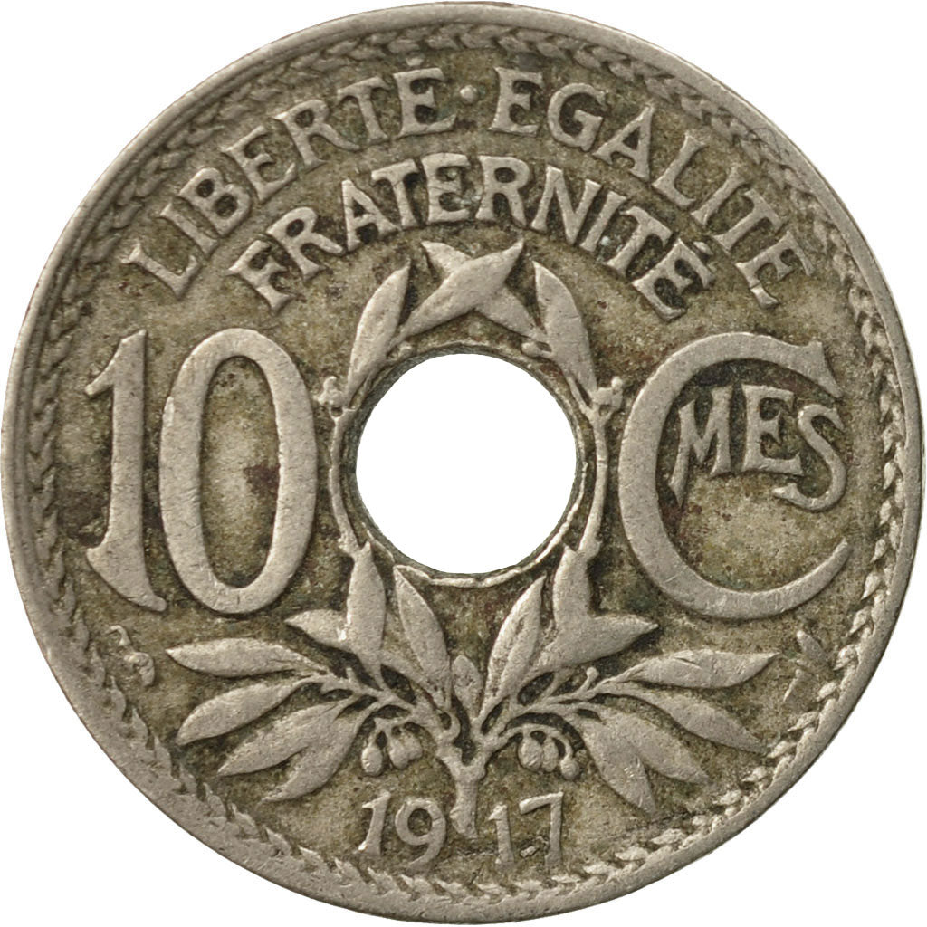 Münze, Frankreich, Lindauer, 10 Centimes, 1917, Paris, S, Copper-nickel