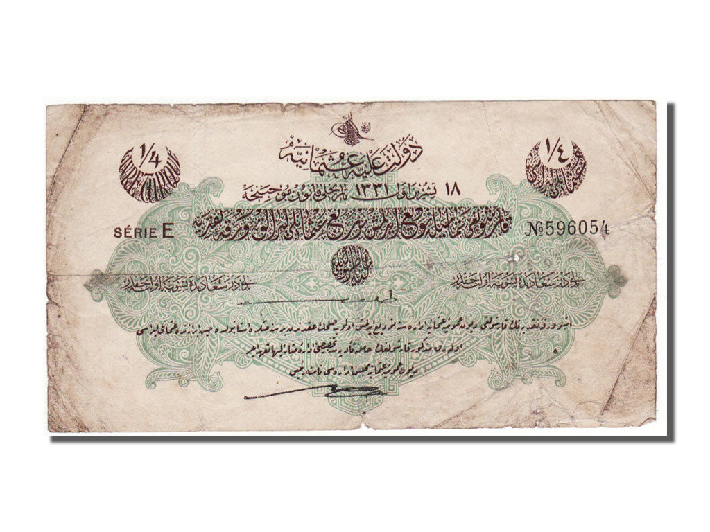 Turkey, 1/4 Livre, 1915, KM #71, 1331-10-18, VF(30-35), 596054