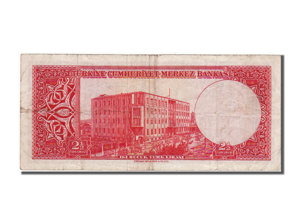 Turkey, 2 1/2 Lira, 1957, 1957-07-01, EF(40-45), 22364