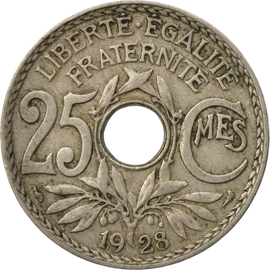 Moneda, Francia, Lindauer, 25 Centimes, 1928, MBC, Cobre - níquel, KM:867a