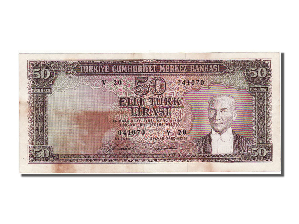 Turkey, 50 Lira, 1951, KM #162a, 1951-12-01, VF(30-35), 041070