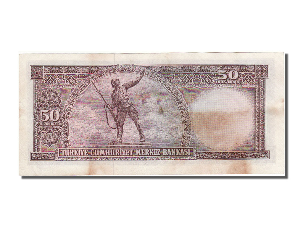 Turkey, 50 Lira, 1951, KM #162a, 1951-12-01, VF(30-35), 041070