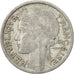 Moneda, Francia, Morlon, 2 Francs, 1947, Paris, BC+, Aluminio, KM:886a.1