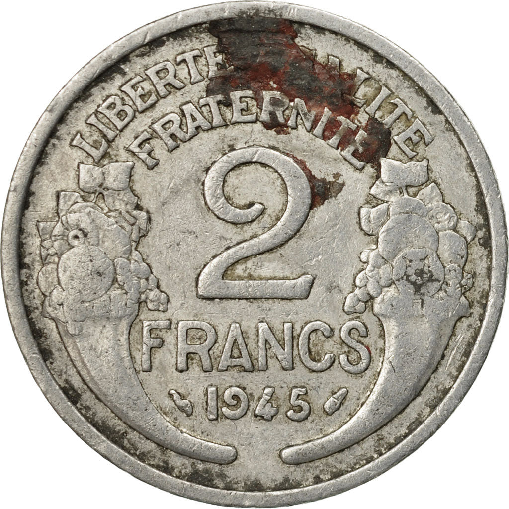 Monnaie, France, Morlon, 2 Francs, 1945, Paris, TB, Aluminium, Gadoury:538b