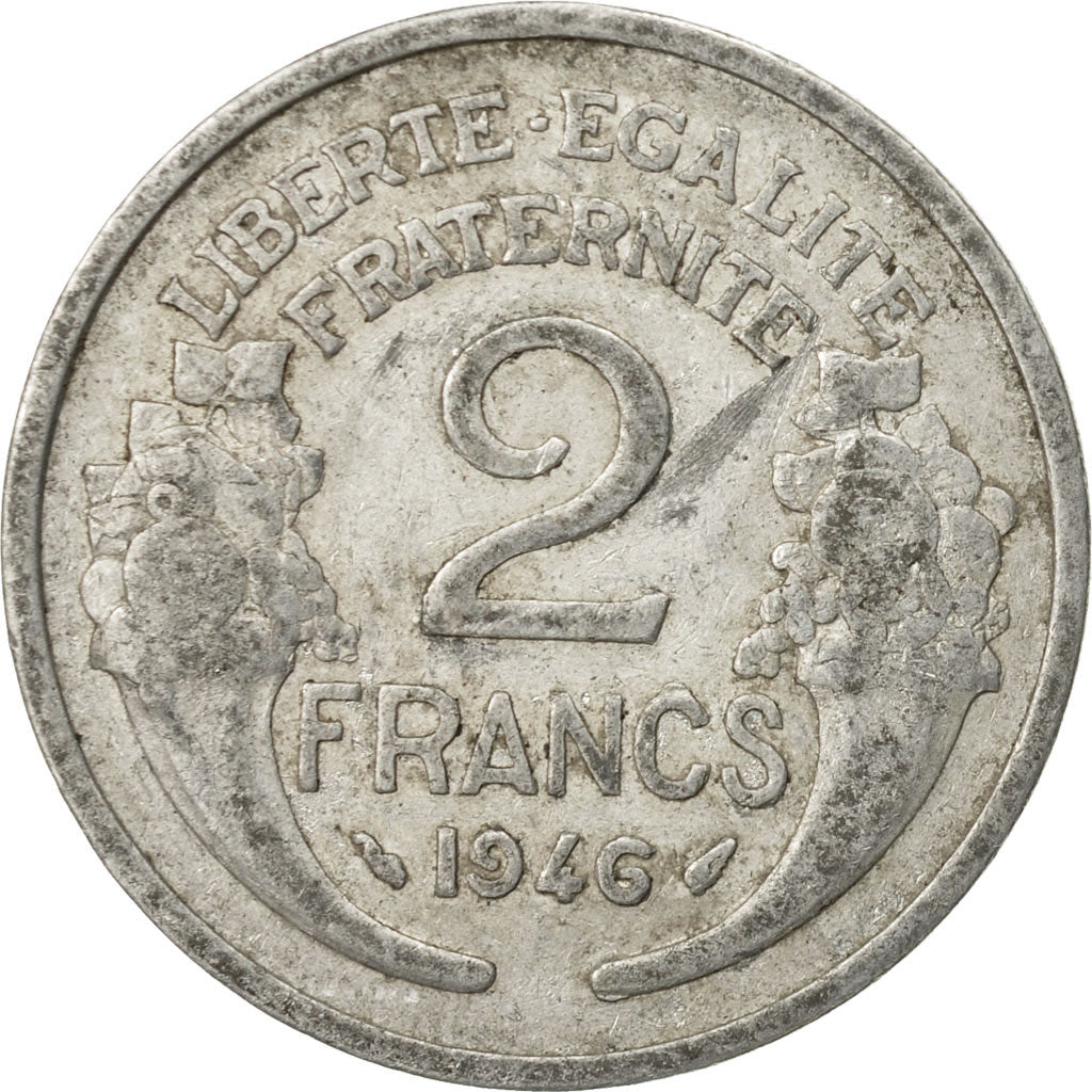 Monnaie, France, Morlon, 2 Francs, 1946, Paris, TB+, Aluminium, Gadoury:538b
