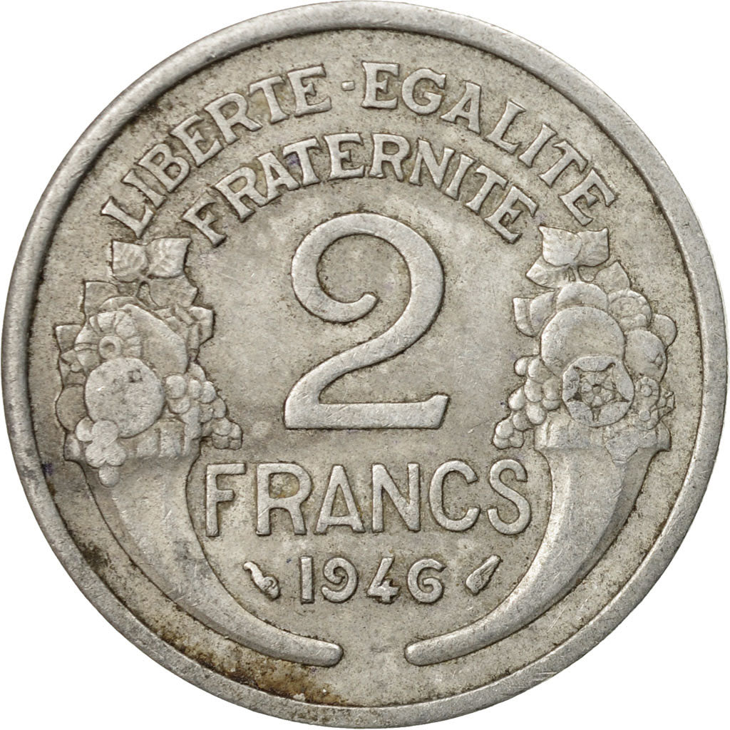 Monnaie, France, Morlon, 2 Francs, 1946, Paris, TB, Aluminium, Gadoury:538b