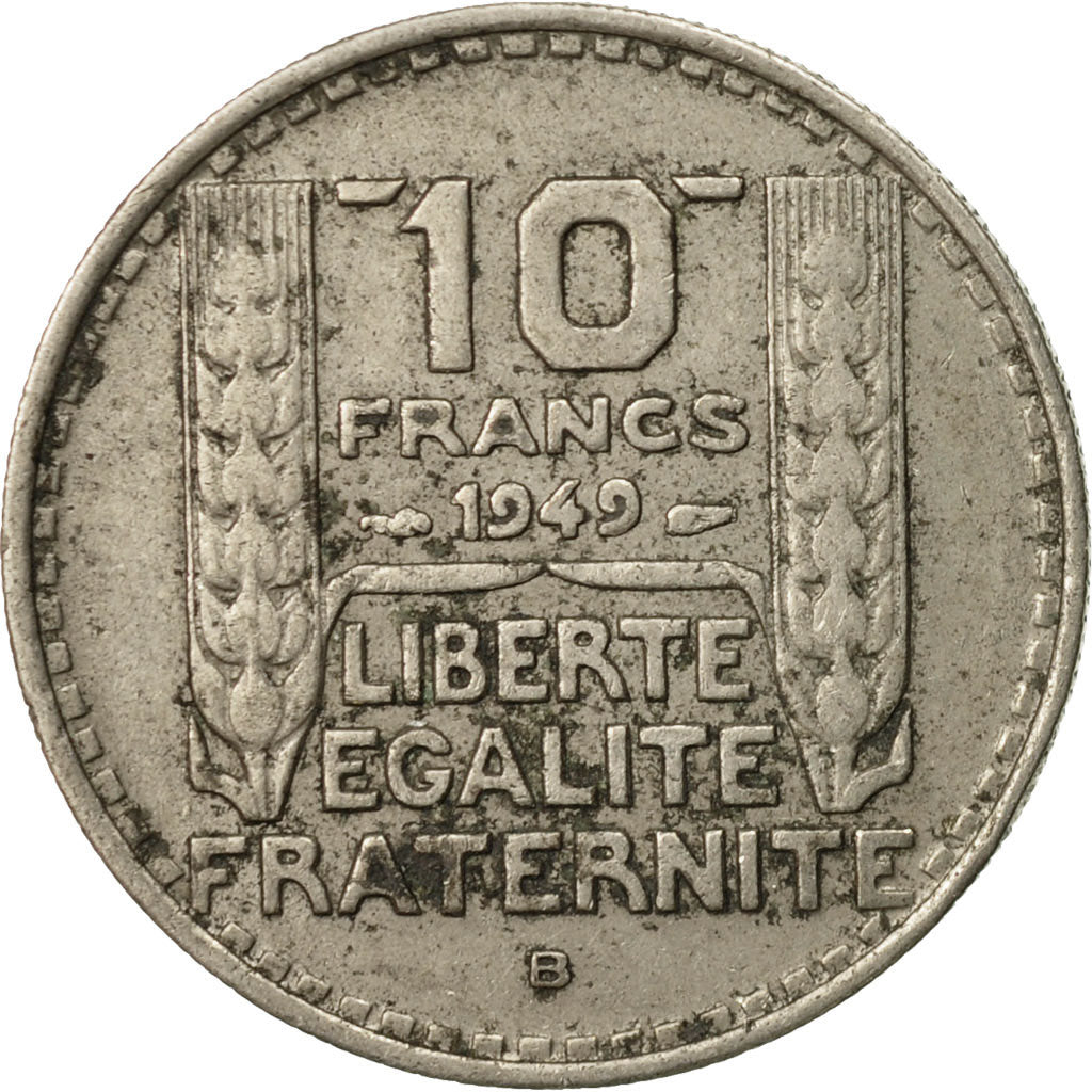 Munten, Frankrijk, Turin, 10 Francs, 1949, Beaumont - Le Roger, FR