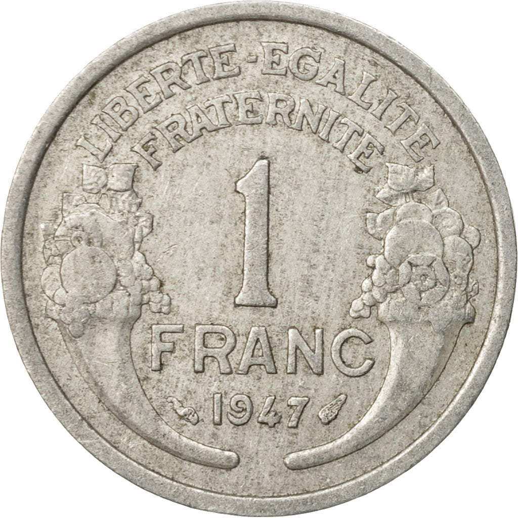 Moneta, Francja, Morlon, Franc, 1947, Paris, EF(40-45), Aluminium, KM:885a.1