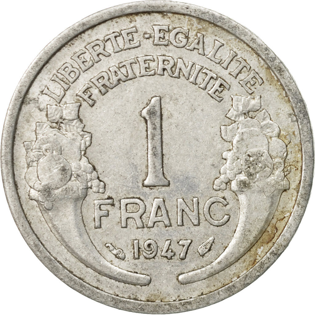 Moneta, Francja, Morlon, Franc, 1947, Paris, VF(20-25), Aluminium, KM:885a.1