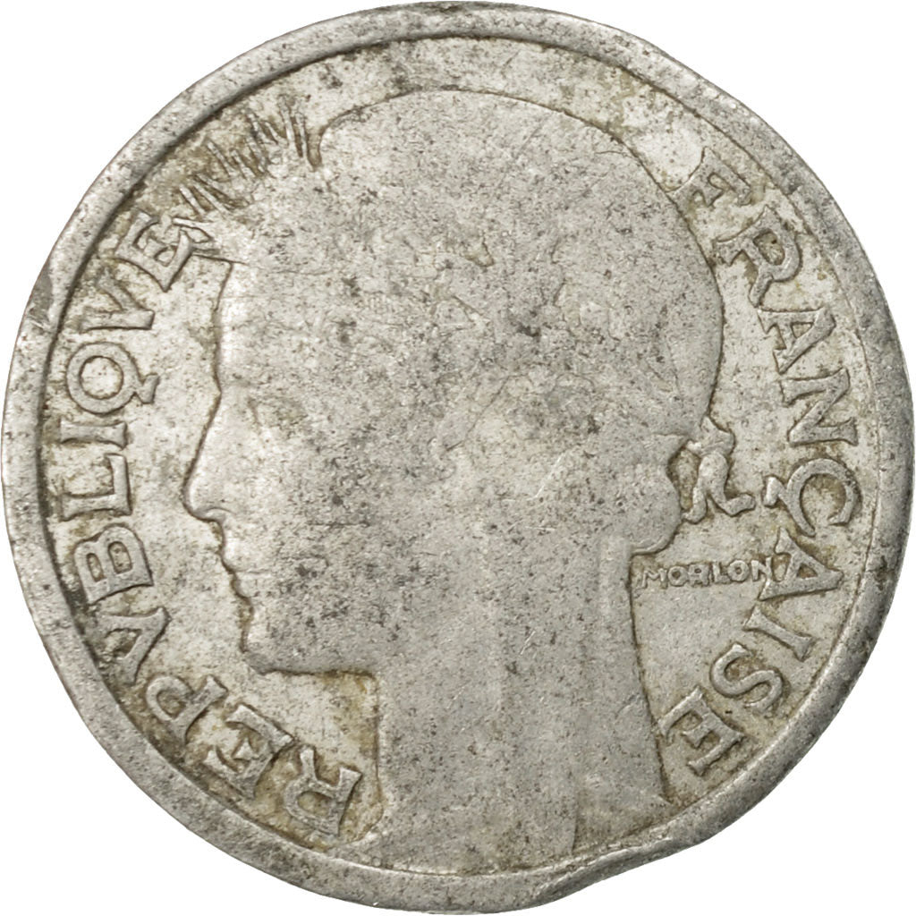 Moneta, Francia, Morlon, Franc, 1947, Beaumont - Le Roger, MB, Alluminio